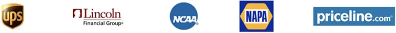UPS, Lincoln Financial Group, NCAA, NAPA, priceline.com