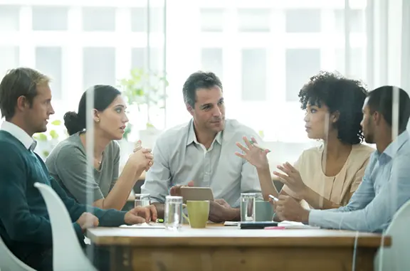 Group of professionals having a meeting